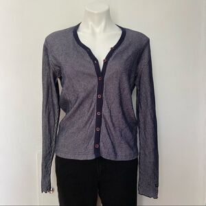 Levi’s Ribbed Button Front V Neck